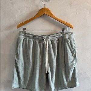 Dandy Del Mar - The Tropez Terrycloth Shorts in Gulf Blue - Size XXL